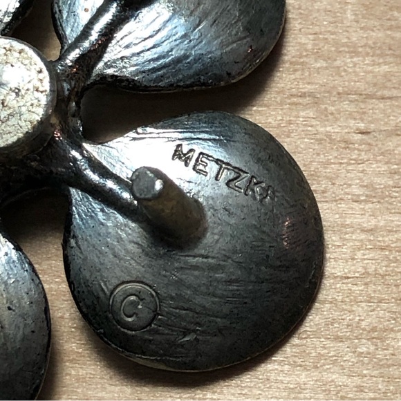 Metzke Vintage Pewter Blossom Taper Candle Holders-Three (3) - Picture 8 of 8